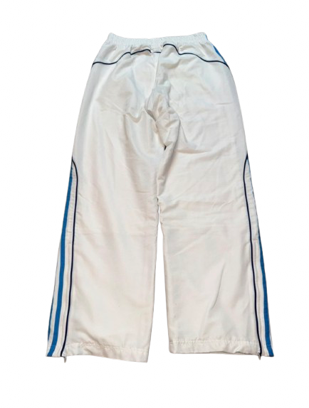 Adidas Trackpants Weiß mit blauen Streifen – Vintage Style (M)
