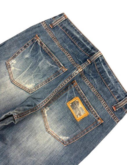 Dolce & Gabbana Distressed Jeans – Blau – Größe (M)