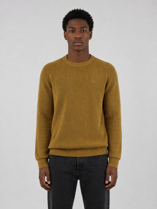 Lacoste Strickpullover – Braun/Mustard (S)