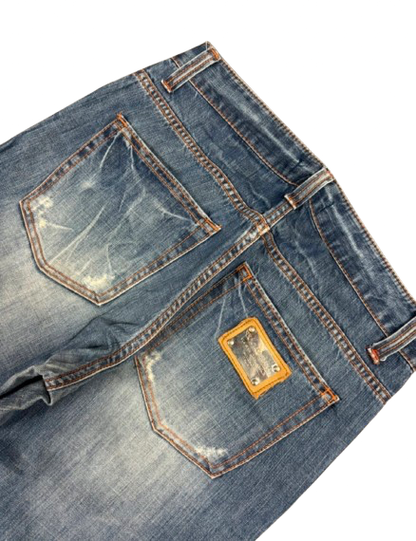 Dolce & Gabbana Distressed Jeans – Blau – Größe (M)