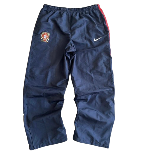 Nike Portugal Trainingshose Navy – Vintage Track Pants mit Wappen (L)