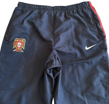 Nike Portugal Trainingshose Navy – Vintage Track Pants mit Wappen (L)